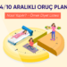 14 10 aralıklı oruç nasıl yapılır